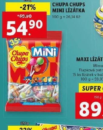 Lidl Chupa chups mini lízátka nabídka