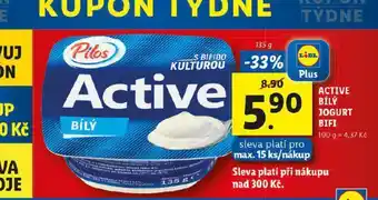 Lidl Active bílý jogurt bifi nabídka