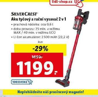 Lidl Aku tyčový a ruční vysavač 2v1 nabídka