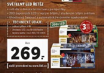 Lidl Led světelný řetěz nabídka