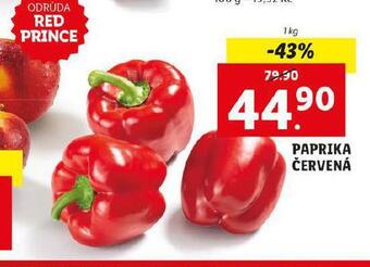 Lidl Paprika červená nabídka