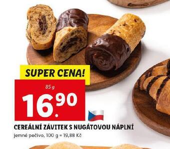 Lidl Cereální závitek s nugátovou náplní nabídka