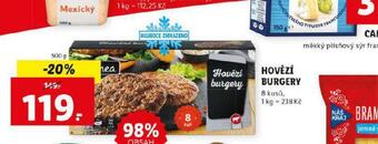 Lidl Hovězí burgery nabídka