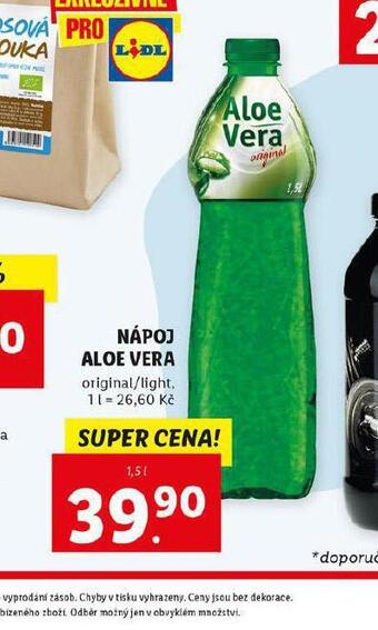 Lidl Nápoj aloe vera nabídka