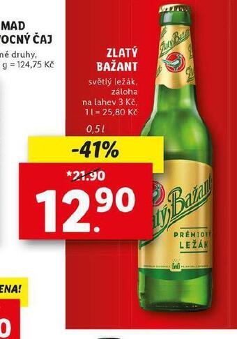 Lidl Pivo zlatý bažant nabídka