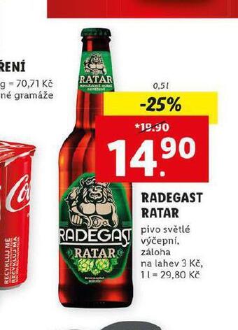 Lidl Pivo radegast ratar nabídka