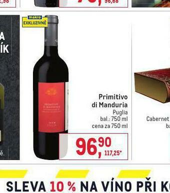 Makro Primitivo di manduria nabídka