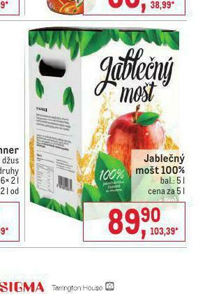 Makro Jablečný mošt 100% nabídka