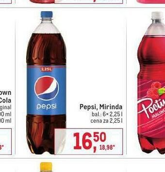 Makro Pepsi, mirinda nabídka