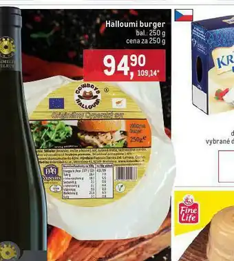 Makro Halloumi burger nabídka