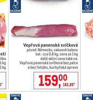 Makro Vepřová panenská svíčková nabídka
