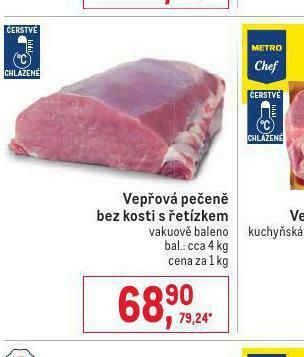 Makro Vepřová pečeně bez kosti s řetízkem nabídka