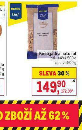 Makro Kešu jádra natural nabídka