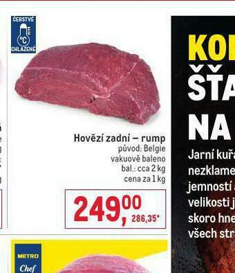 Makro Hovězí zadní - rump nabídka