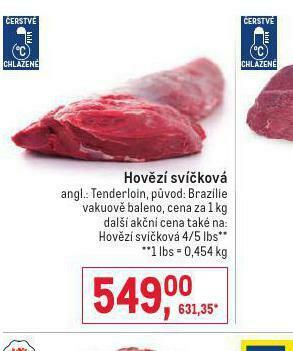 Makro Hovězí svíčková nabídka