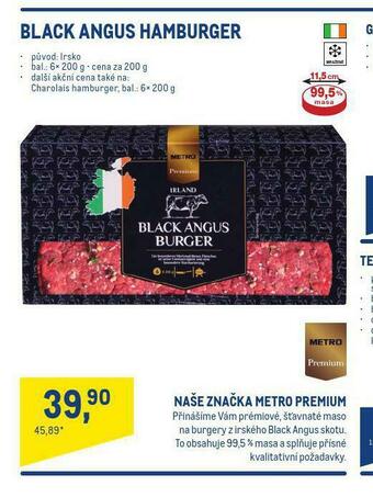 Makro Black angus hamburger nabídka
