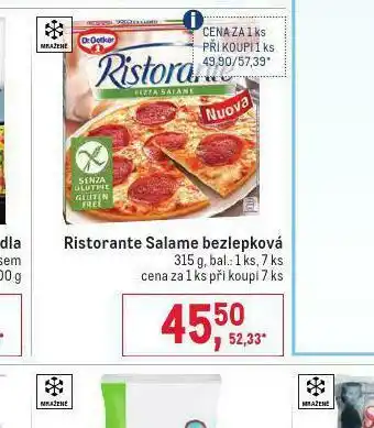 Makro Ristorante salame bezlepková nabídka