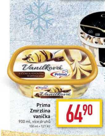 Billa Prima zmrzlina vanička 900 ml nabídka