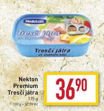 Billa Nekton premium tresčí játra 115 g nabídka