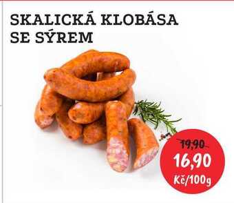 RABBIT řeznictví Skalická klobása se sýrem, 100 g nabídka