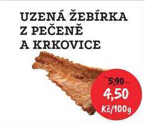 RABBIT řeznictví Uzená žebírka z pečeně a krkovice, 100 g nabídka