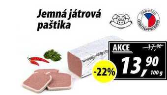 ZEMAN Jemná játrová paštika, 100 g nabídka