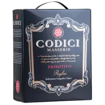 Codici masserie primitivo puglia igt bib