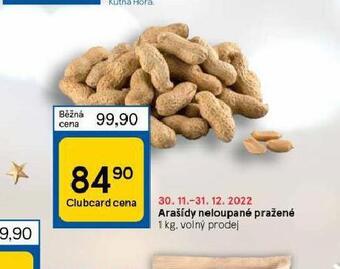Tesco Arašídy neloupané pražené nabídka