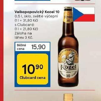 Tesco Pivo velkopopovický kozel 10 nabídka