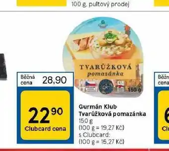 Tesco Tvarůžková pomazánka nabídka