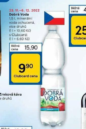 Tesco Dobrá voda ochucená nabídka