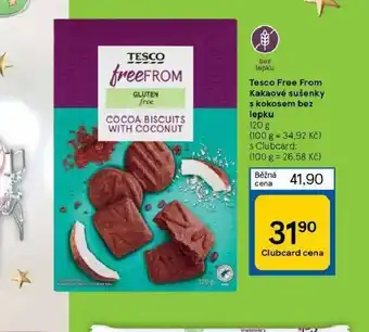Tesco Tesco free from kakaové sušenky s kokosem bez lepku nabídka