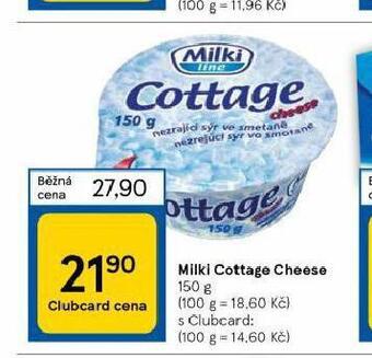 Tesco Milki cottage cheese nabídka