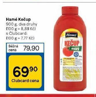 Tesco Hamé kečup nabídka