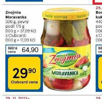 Tesco Znojmia moravanka nabídka