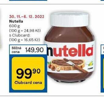 Tesco Nutella nabídka