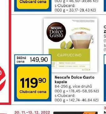 Tesco Nescafé dolce gusto kapsle nabídka
