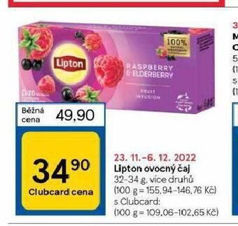 Tesco Lipton ovocný čaj nabídka