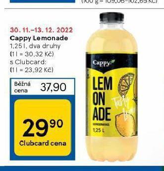 Tesco Cappy lemonade nabídka