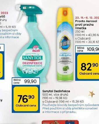 Tesco Sanytol dezinfekce nabídka