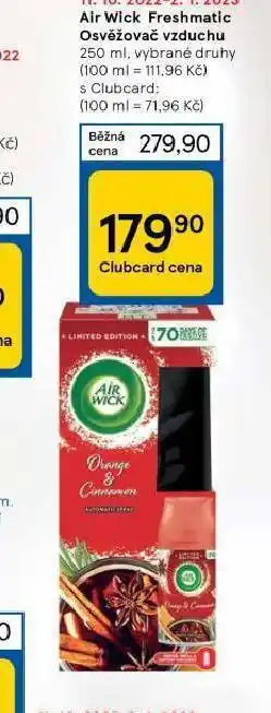 Tesco Airwick freshmatic osvěžovač vzduchu nabídka