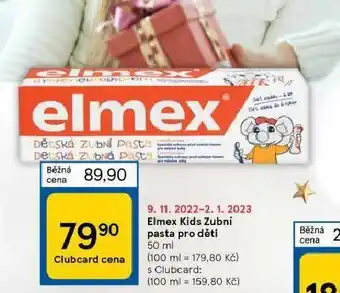 Tesco Elmex dětská zubní pasta nabídka