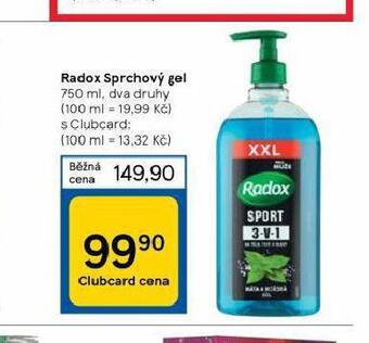 Tesco Radox sprchový gel nabídka