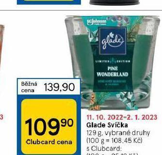 Tesco Glade svíčka nabídka