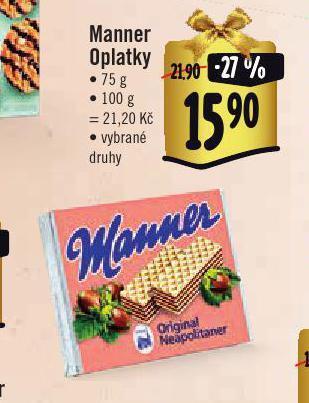 Manner oplatky