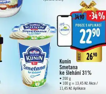 Jip Kunín smetana ke šlehání nabídka