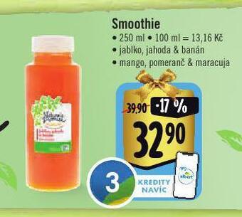 Albert Smoothie nabídka