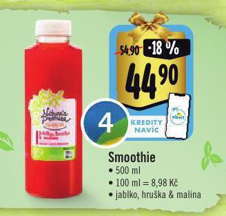 Albert Smoothie nabídka
