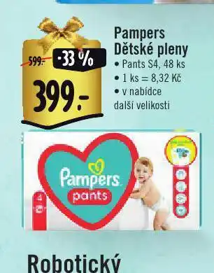 Jip Pampers dětské pleny nabídka