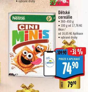 Albert Dětské cereálie nabídka